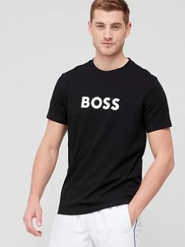 Image of BOSS Logo Swim T-Shirt - Black Size M Men