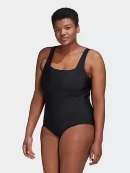 Image of adidas Iconisea Swimsuit (Plus Size), Black, Size 2X, Women