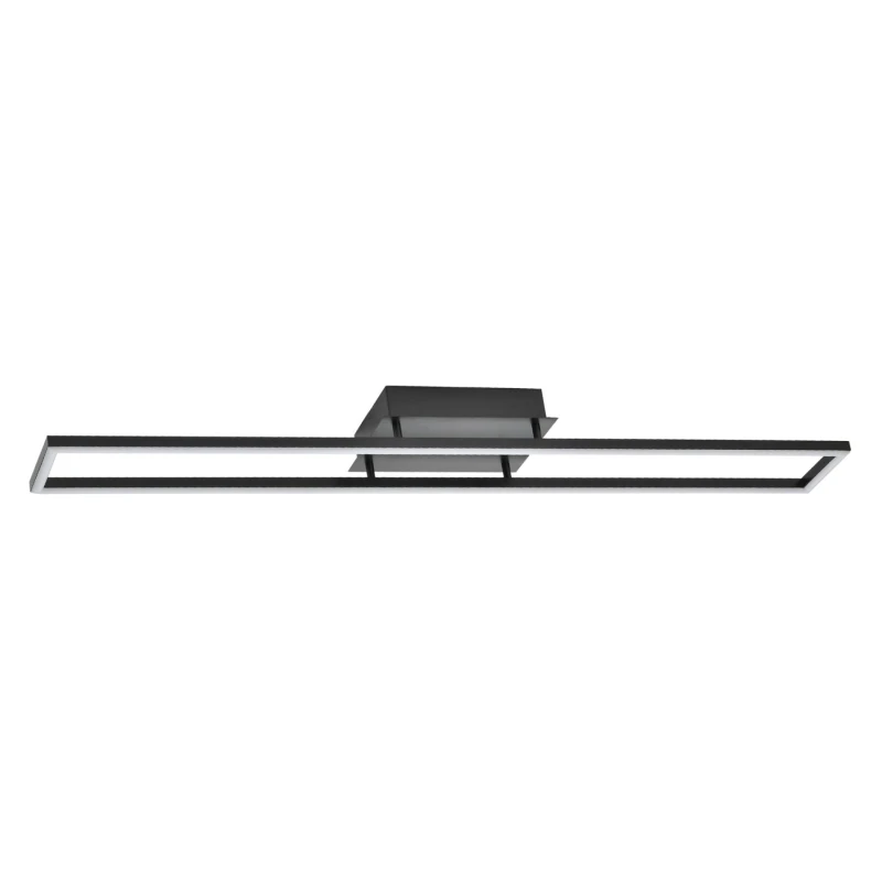 Image of Happy Homewares Brushed Metal LED Ceiling Strip Light Fitting - Ideal for Kitchens in Black Unisex