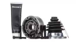 Image of RIDEX CV Joint 5J0007 Axle Joint,Joint Kit, drive shaft VW,AUDI,SKODA,Golf IV Schragheck (1J1),Golf V Schragheck (1K1),POLO (9N_),TOURAN (1T1, 1T2)
