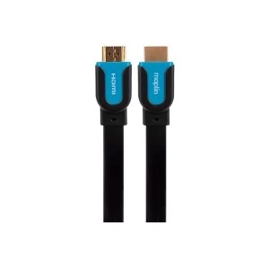 Image of Maplin Premium HDMI Flat Cable Gold Connector 1080p 2K 4K 0.75m