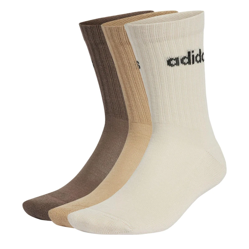 Image of adidas Half-Cushioned Crew 3 Pack Socks Wonder White male 11 - 12.5