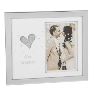 Image of Heart Cut Out Wedding Frame 4x6
