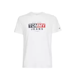 Image of Tommy Jeans Flag T-Shirt Mens - White