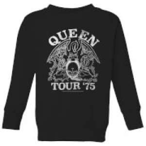 Image of Queen Tour 75 Kids Sweatshirt - Black - 7-8 Years
