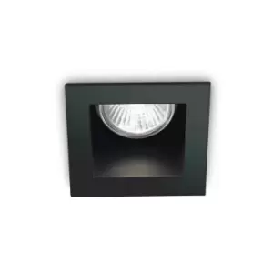 Image of Funky Indoor Square Recessed Downlight Lamp 1 Light Black GU10