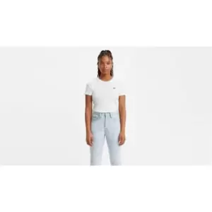 Image of Levis Ribbed Baby T Shirt - White