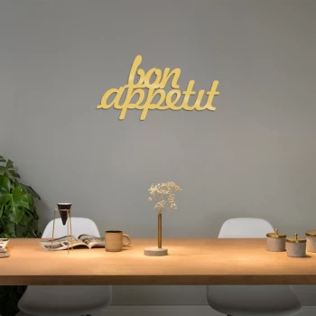 Image of Bon Appetit 1 - Gold Gold Decorative Metal Wall Accessory