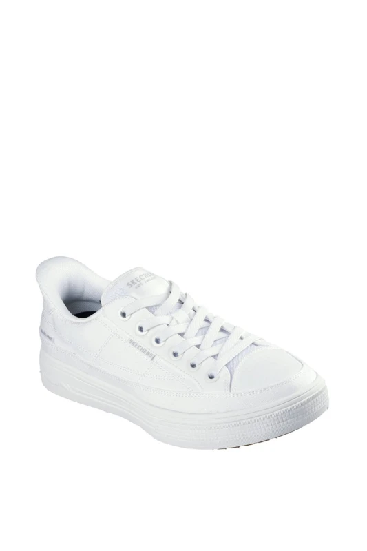 Image of Skechers Mens Slip-Ins Arch Fit Arcade See Ya There Trainers in White Size: 8 White Male 8