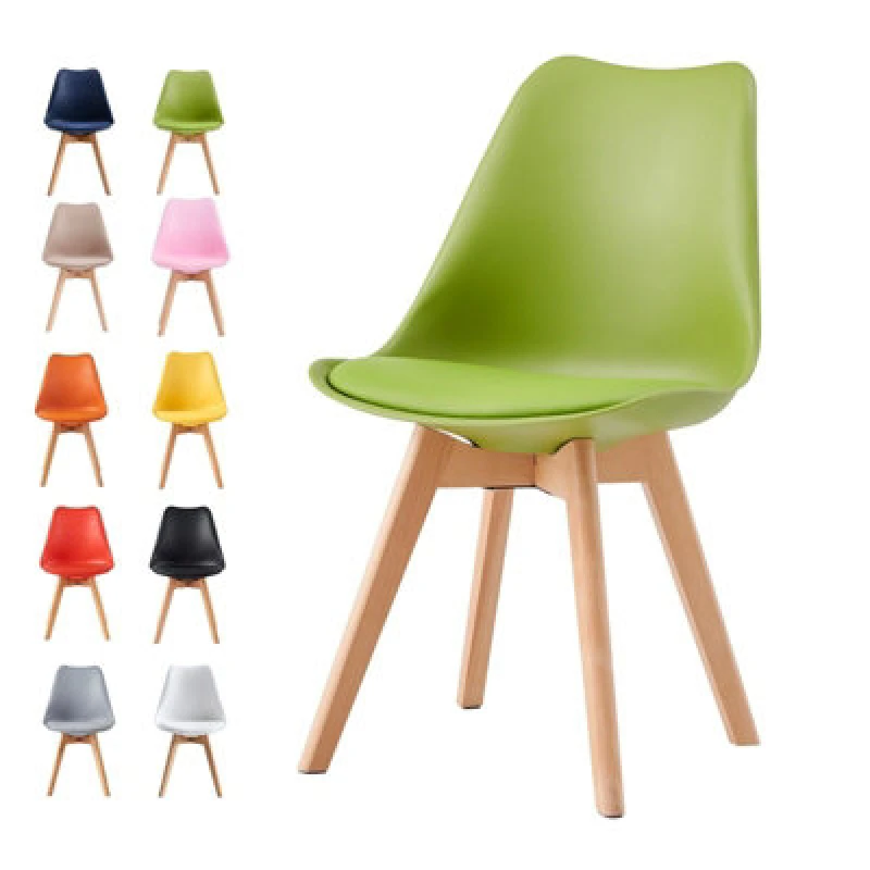 Image of MCC DIRECT Dining Chairs Designer Side Chairs Wooden Legs Office Home Commercial eva green 1 EA0110