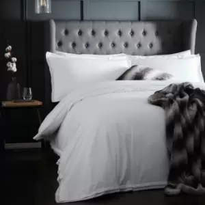 Image of Appletree Signature Alden 100% Cotton Percale 180 Thread Count Duvet Cover Set, Linen, Single