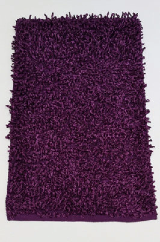 Image of Rapport Home Oxford Shaggy Rug (55x85) in Aubergine Aubergine Unisex