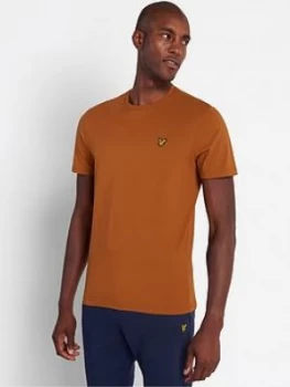 Image of Lyle & Scott Plain T-Shirt - Caramel, Caramel, Size L, Men