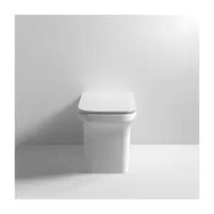 Image of Ava Square Back to Wall Rimless Toilet Pan 550mm Projection - Soft Close Seat - Nuie