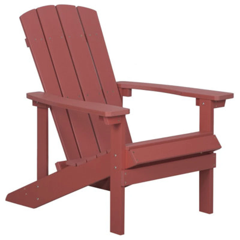 Image of Beliani Retro Garden Chair Adirondack Red