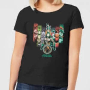 Image of Aquaman Unite The Kingdoms Womens T-Shirt - Black - M