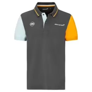 Image of 2021 McLaren FW Gulf Color Block Polo (Anthracite)