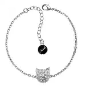 Image of Ladies Karl Lagerfeld Silver Plated Choupette Bracelet