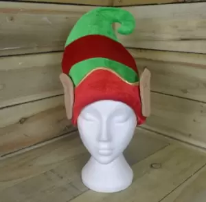 Image of 33cm Novelty Fancy Dress Fabric Christmas Elf Hat With Ears