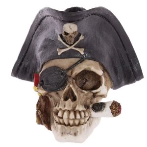 Image of Gothic Pirate Skull Decoration with Cigar