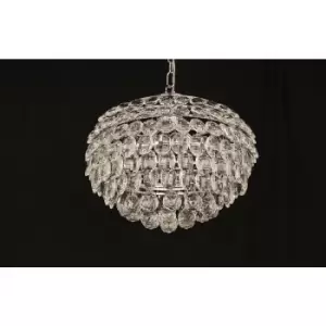 Image of Impex Adaliz 4 Light Chrome Ceiling Crystal Pendant