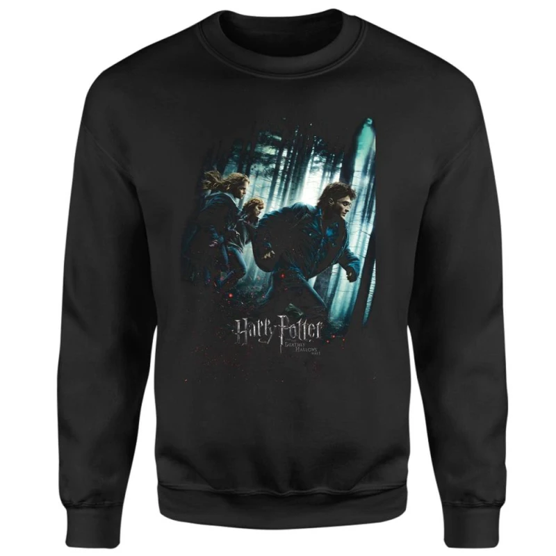 Image of Harry Potter Deathly Hallows Part 1 Sweatshirt - Black - L