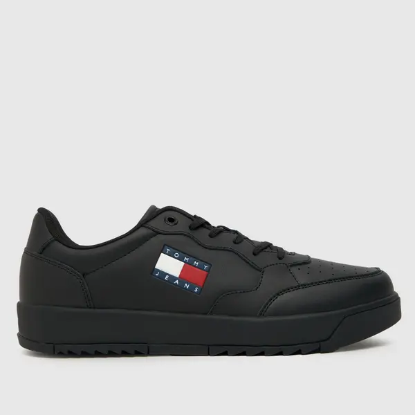 Image of Tommy Jeans retro essential trainers in black