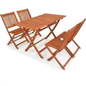 Image of 4 Seat Garden Dining Set Sydney Light Acacia Wood FSC -certified
