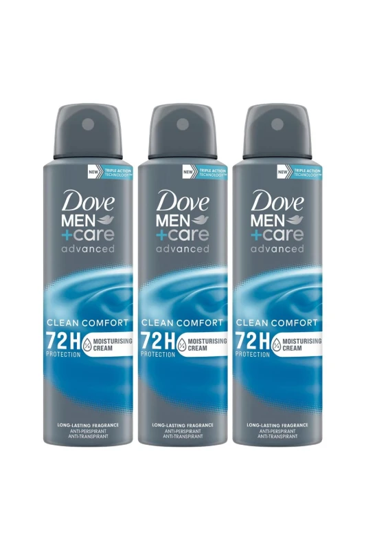 Image of Dove 3x Men+Care 'Antiperspirant' Deo 72H Protection - 150ml Grey male