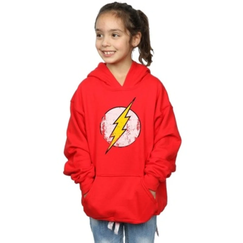 Image of DC Comics Flash Distressed Logo Hoodie Red female