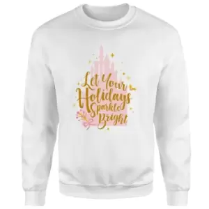 Image of Disney Holiday Spakle Bright Christmas Jumper - White - M
