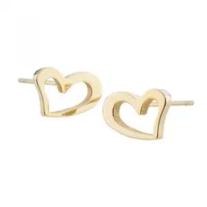 Image of Ladies STORM Gold Plated Heart Stud Earrings