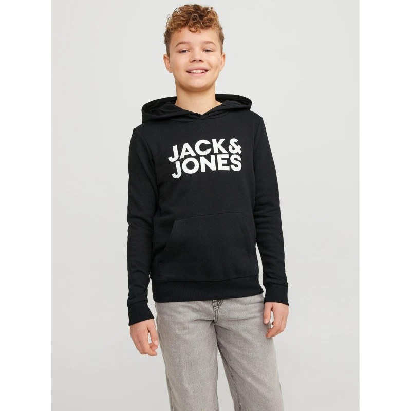 Image of Jack and Jones Bradley Hoodie Juniors - Black 7 - 8 Years
