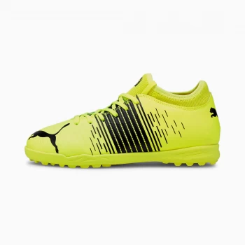 Image of PUMA Future Z 4.1 TT Youth Football Boots, Yellow Alert/Black/White Size 3 Shoes