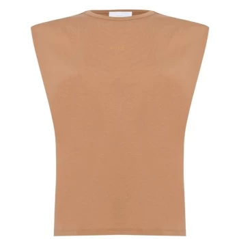 Image of Hugo Boss Elys Gold Top Pastel Brown Size S Women
