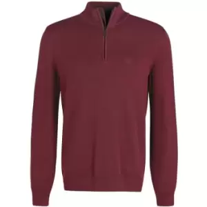 Image of Barbour Avoch Half Zip Sweatshirt - Red