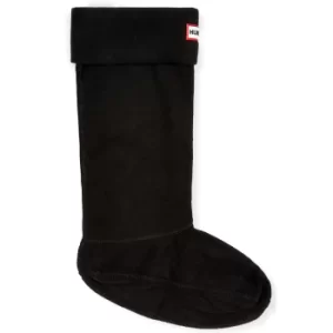 Image of Hunter Unisex Long Fleece Wellington Boot Socks Black Medium