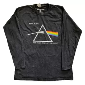 Image of Pink Floyd - Dark Side Of The Moon Courier Unisex Medium Long Sleeved T-Shirt - Black