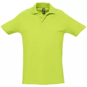 Image of SOLS Mens Spring II Short Sleeve Heavyweight Polo Shirt (S) (Apple Green)