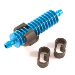 Image of Fastrax 1/8Th Exhaust Gas Cooler Blue W/Mounts
