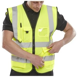 Image of BSeen Medium High Visibility Waistcoat Saturn Yellow