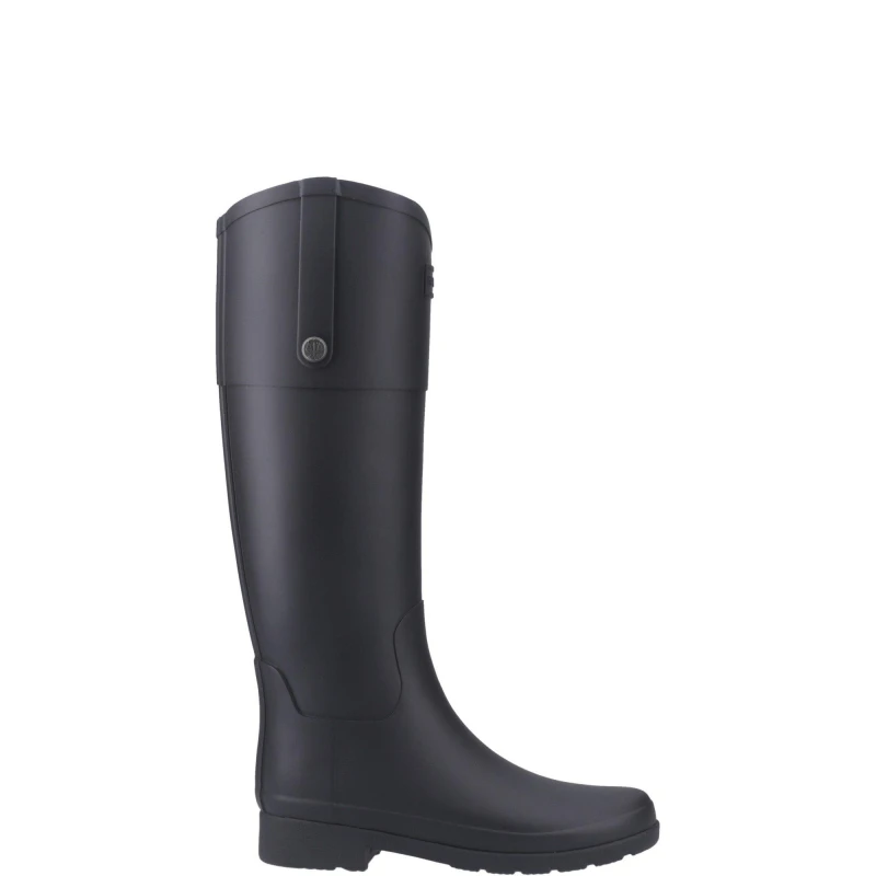 Image of Hunter Womens Refined Riding Matte Tall Wellington Boots UK Size 4 (EU 37) Black HUN171-BLACK-4