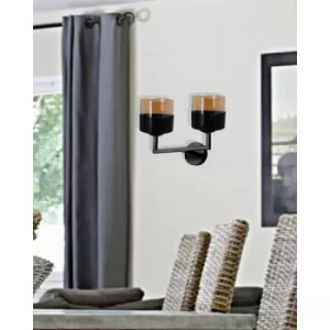 Image of Napoli 2 Li Aplik Siyah Black Wall Lamp