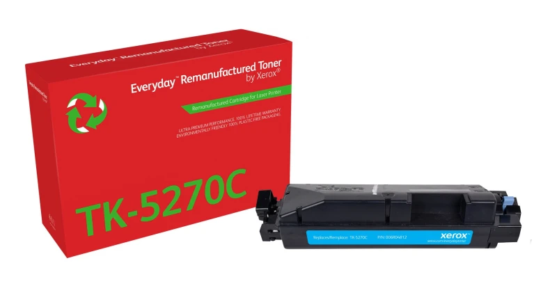Image of XET Remanufactured Xerox Everyday For Kyocera TK5270C Cyan Laser Toner 006R04812