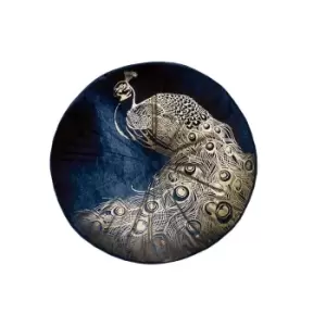 Image of Rita Ora Home Rita Ora Louella Round Cushion - Blue