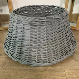 Image of 40/60cm Samuel Alexander Medium Deluxe Wicker Willow Christmas Tree Skirt - Dark Grey