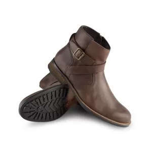 Image of Joe Browns Geared Up Oiled Biker Boots - Brown, Size 9, Men