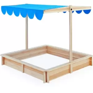 Image of Sandbox with Height Adjustable and Pivotable Sun Canopy