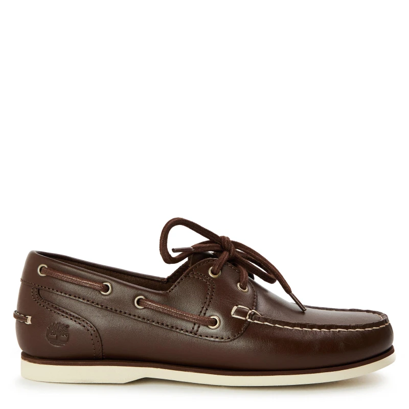 Image of Timberland Womens Classic Medium Beige Boat Shoes Medium Brown female 3.5 (36)