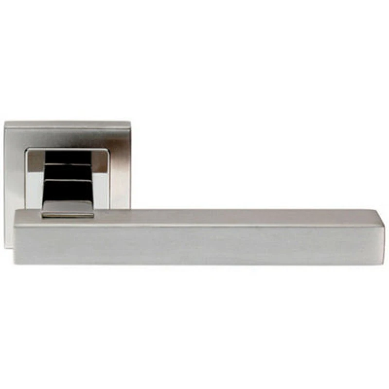 Image of Loops PAIR Square Cut Straight Bar Handle Concealed Fix Polished & Satin Steel Metallics